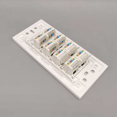 118型中号六类网络模块八口8口RJ45面板8个CAT6千兆电脑网线宽带