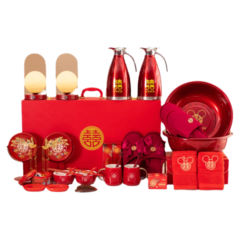 唐呈高档陪嫁套装洗漱杯子长明灯