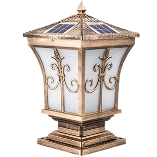 柱头灯太阳能灯户外庭院灯花园别墅门柱灯家用超亮大门围墙灯室外