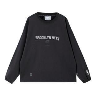 杰克琼斯NBA联名秋冬宽松舒适绒布圆领加绒保暖时尚潮卫衣男装