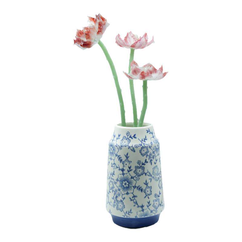 淄博琉璃手工艺品荷花花插摆件