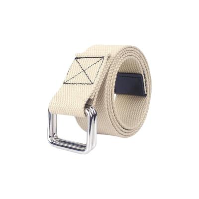 ins男女双环扣帆布腰带潮牌韩版