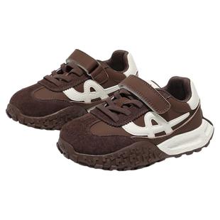 星期六儿童运动鞋厚底德训鞋女款2025新款秋季中童休闲复古老爹鞋