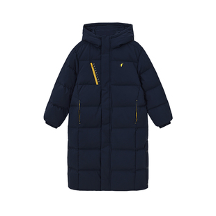 POLO WALK童装 男童羽绒服长款2025新款冬季儿童外套连帽保暖