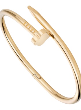 幸运四叶草玫瑰金钉子手镯送女友