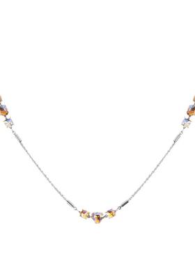 弗弗西FFX[爱心糖果]多彩黄色单钻配毛衣的项链女轻奢小众锁骨链