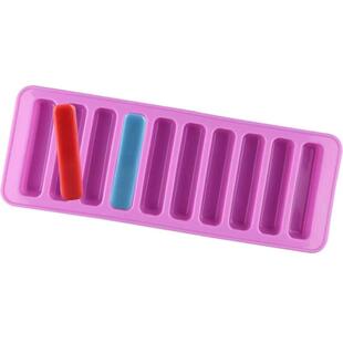 10连长条手指饼干模具食品级硅胶磨牙棒巧克力烘焙用装饰条状模具