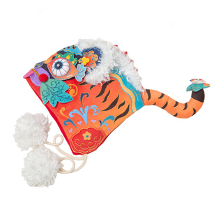 阿卡手工虎头帽刺绣diy材料包国潮风亲子儿童布艺老虎自绣礼物