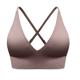 法式三角杯运动文胸女防震可调肩带两种穿法跑步健身聚拢瑜伽背心