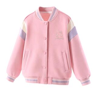 女童外套春装2026新款洋气儿童棒球服大童夹克开衫休闲卫衣秋童装