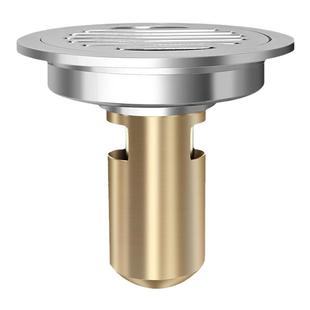 圆形地漏全铜防臭深水加长U型老房改造专用洗衣机两用通用加厚10