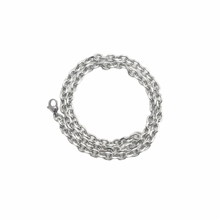 新款0形十字劈角链钛钢粗细长短diy项链男女体恤卫衣毛衣链配链