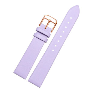 适配OliviaBurton真皮手表带女复古紫色轻奢百搭牛皮表链12 14mm
