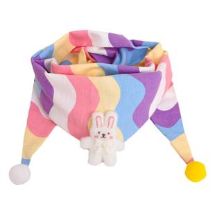 2025新款儿童围巾秋冬纯棉三角巾男孩女童宝宝保暖春秋薄款围脖套