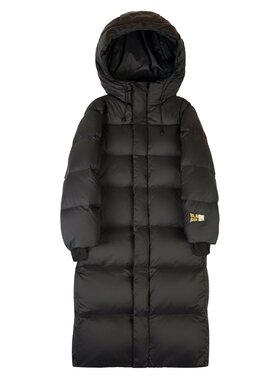 黑金高端羽绒服长款连帽情侣男女2025秋冬新款加厚短款外套潮