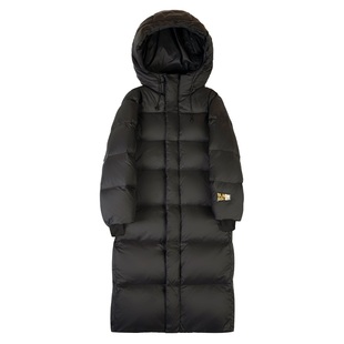 黑金高端羽绒服长款连帽情侣男女2025秋冬新款加厚短款外套潮