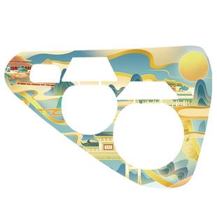 适用特斯拉治愈风model3/Y/X/S个性充电口创意贴纸保护改装饰配件