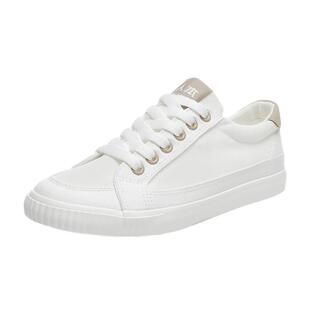 人本透气帆布鞋女2026春季新款夏季单鞋百搭网面网鞋薄款小白鞋女