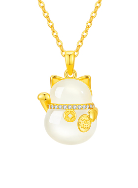 玉髓吊坠纯银项链生日礼物女