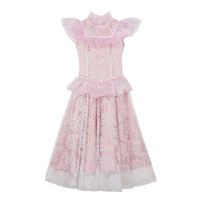 南君初代少女偶像粉色婚纱礼服