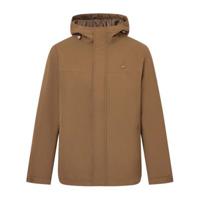 复古风简系连帽棉服外套