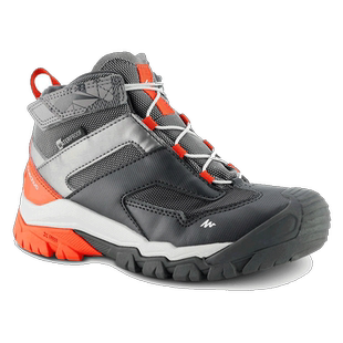 迪卡侬防水登山鞋儿童运动鞋男童女童中高帮户外徒步防滑冬季KIDS