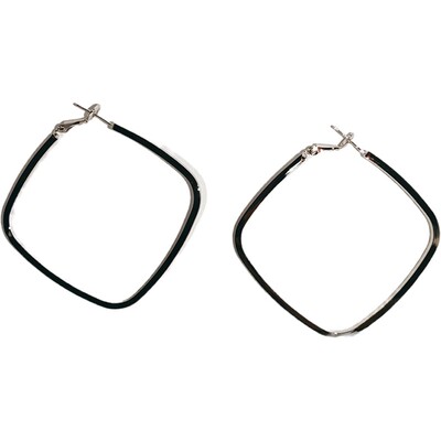 几何方形原创设计纯银针女大耳环