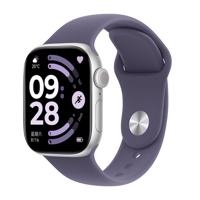 新款烟紫色适用红米watch6手表带
