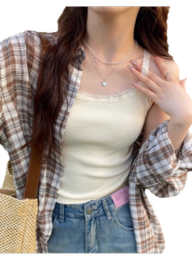 夏季外穿内搭蕾丝吊带背心女