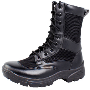 夏季作训靴超轻作战靴男款高帮战靴保安鞋男透气靴子工装马丁靴女