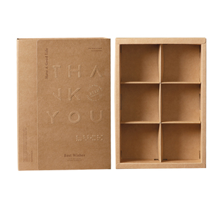 6粒牛皮纸盒老式手工蛋黄酥绿豆糕手提包装盒烘焙流心月饼礼盒空