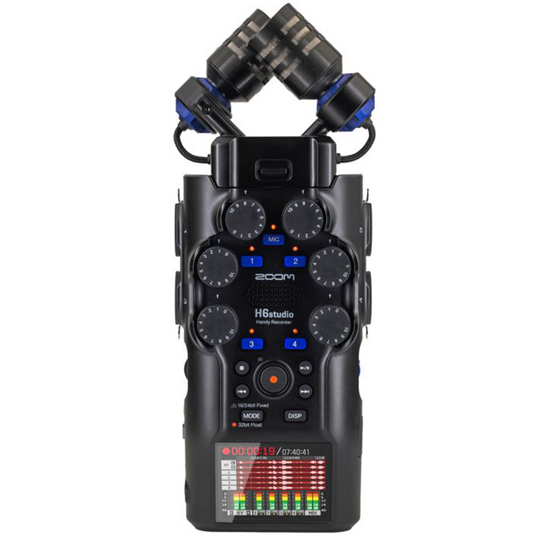 ZOOM H6studio 新款 H6升级版4路数码录音机 录音笔微电影内录