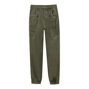 工装裤女冬季加绒加厚小个子长裤秋冬外穿保暖休闲九分收口束脚裤