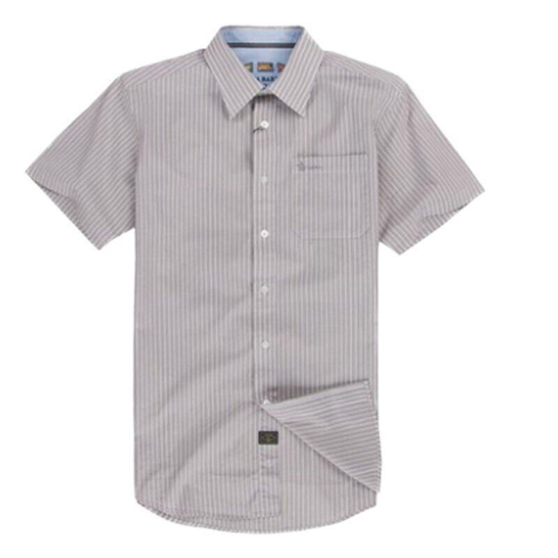 圣大保罗品质男装POLO男士夏商务休闲棉质大码短袖衬衫PS12WH138