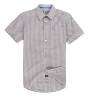 圣大保罗品质男装POLO男士夏商务休闲棉质大码短袖衬衫PS12WH138