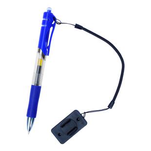 闭尾套子弹头0.5mm中性笔桌面台笔办公固定多功能笔座手写笔带绳