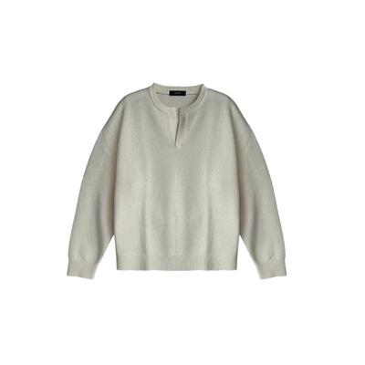 DUPU杜朴 绵羊毛亨利领肌理毛衣 宽松柔软垂感叠穿单品多色可选