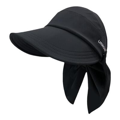 披肩可拆卸扎马尾可挂口罩防晒帽