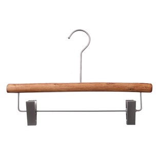 创意原木裤架裤夹家用无痕实木裤挂服装店民宿衣撑裙夹子裤子衣架