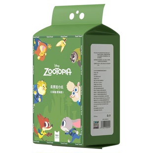 疯狂动物城700克悬挂式家庭装棉柔巾一次性洗脸巾洁面巾擦脸毛巾