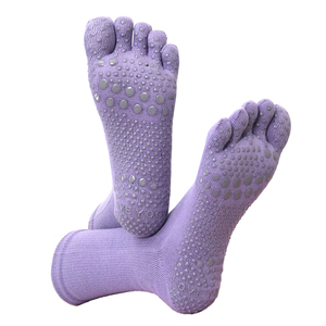 派普瑜伽袜五指防滑专业女中筒袜子室内健身专用普拉提小腿压力袜