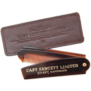 Captain Fawcett-福塞特船长 可折叠胡须梳/皮套 117mm/193mm