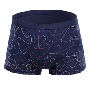 浪莎内裤男士竹纤维平角短裤langsha竹炭四角印花新款短裤男生冬