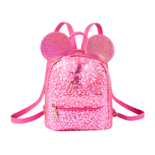 女童背包宝宝小书包卡通包包秋游公主时尚亮片双肩包女孩生日礼物