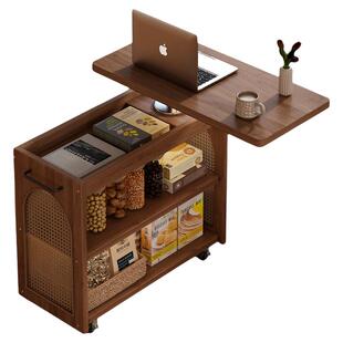 移动茶几桌沙发边几边柜侧柜实木小桌子置物架客厅升降边桌小推车