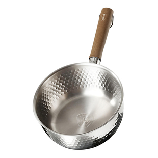 kimscook纯钛雪平锅无涂层奶锅一人食泡面小锅蒸煮一体宝宝辅食锅