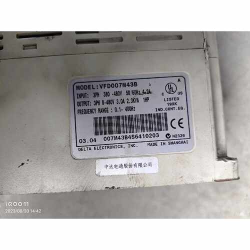 台达变频器VFDOO7M43B物品实景实物拍摄具体详情看