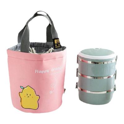 圆形防水时尚上班族便当保温桶