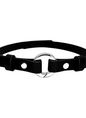 逆环弹簧扣原创真皮项圈