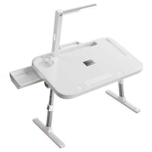 儿童床上学习桌带护眼台灯阅读架书桌可折叠升降初高中学生宿舍专用写作业神器看书支架床用稳固小桌子多功能